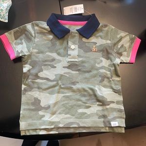 NWT Baby Gap camo polo shirt size 12-18 months